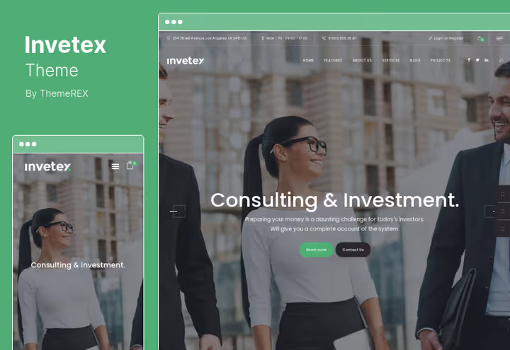 Invetex teema Ajax-otsingu ja WooCommerce'iga