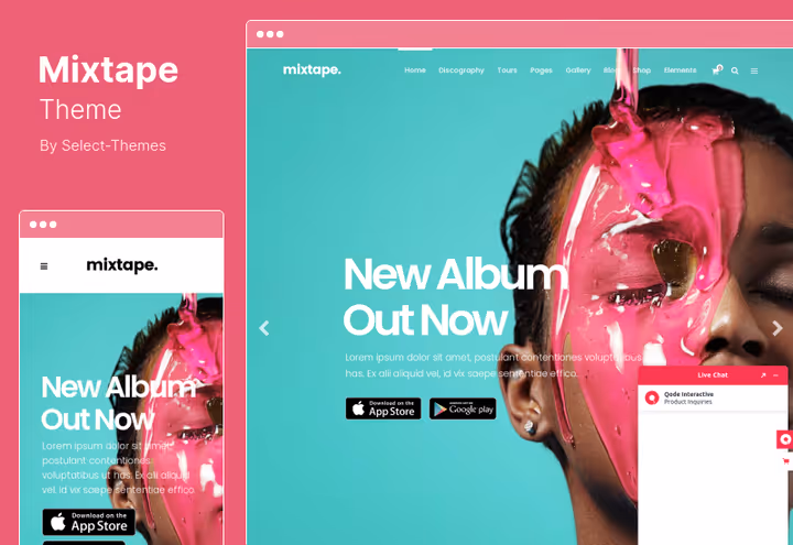 Festival site on Mixtape theme with Google maps
