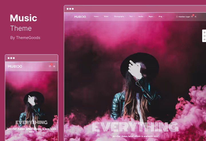 Musico theme with content protection and video posts