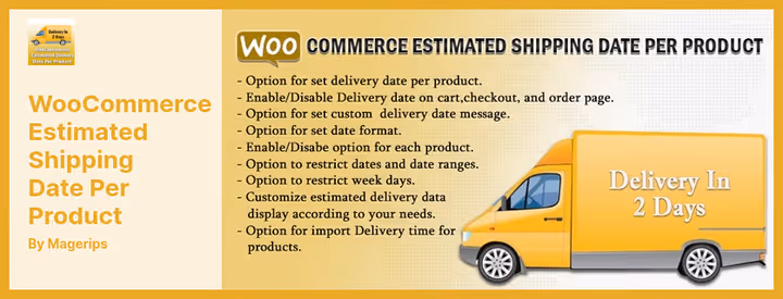 Estimated delivery date display for a specific WooCommerce product