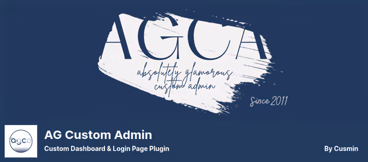 AG Custom Admin seadete leht, administraatori menüü ja WordPressi paneeli kohandamine