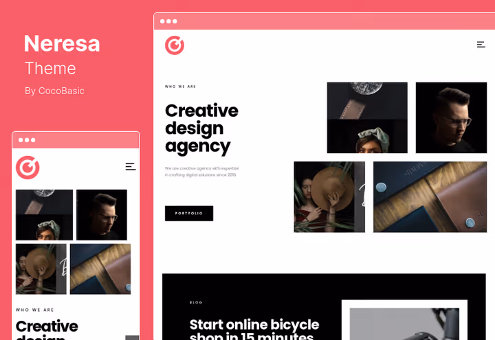 Шаблон корпоративного сайту Neresa з Elementor