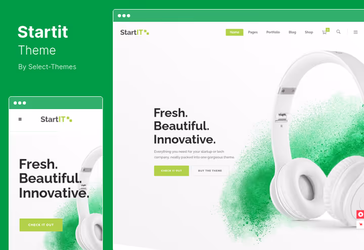 Лендінг стартапу на темі Startit для Elementor