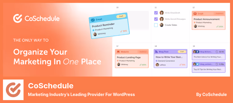 Маркетинговый календарь CoSchedule в WordPress