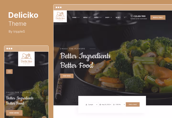 Тема Deliciko з бюджетною ціною та Elementor конструктором