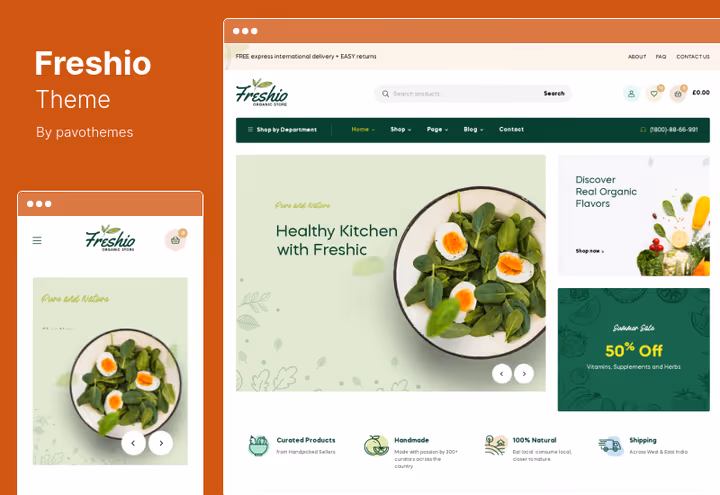 Тема Freshio з mobile-first дизайном і швидким завантаженням