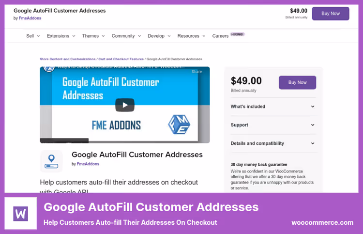 Карта Google с автозаполнением адреса в чекауте WooCommerce
