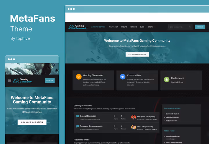 Тема MetaFans социальная сеть с BuddyPress и геймификацией