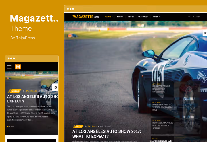 Magazette category page with lazy image loading