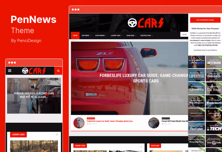 PenNews homepage with customized widgets