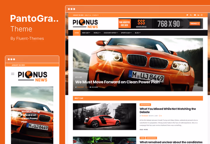 PantoGraph homepage with AdSense-optimized layout
