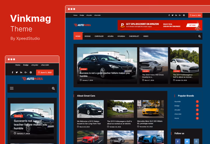 News portal on Vinkmag with RTL support