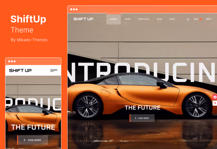 Auto service site on ShiftUp with booking forms