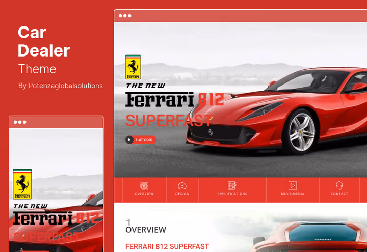 Dealer site on Car Dealer with filters and car comparison