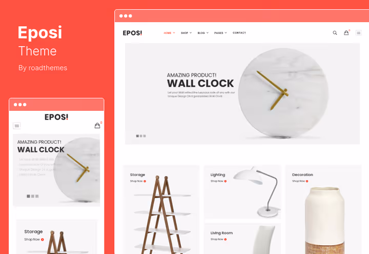 Minimalistisk Eposi WooCommerce-tema med ønskelister