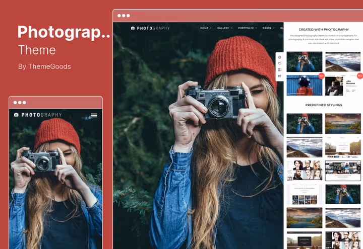 Fotografitema med kundegallerier og WooCommerce-salg