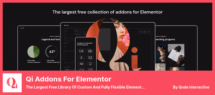 Qi Addons button widgets in the Elementor editor