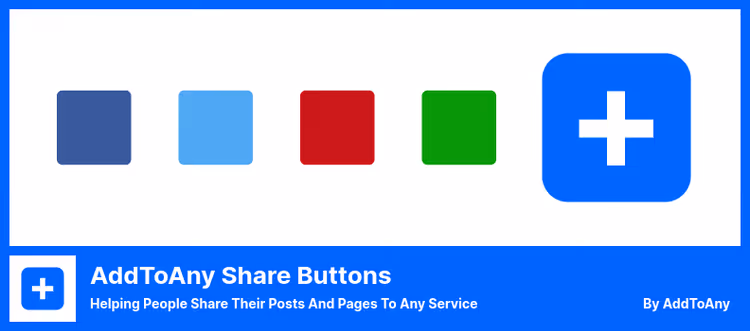 AddToAny share button settings in WordPress admin