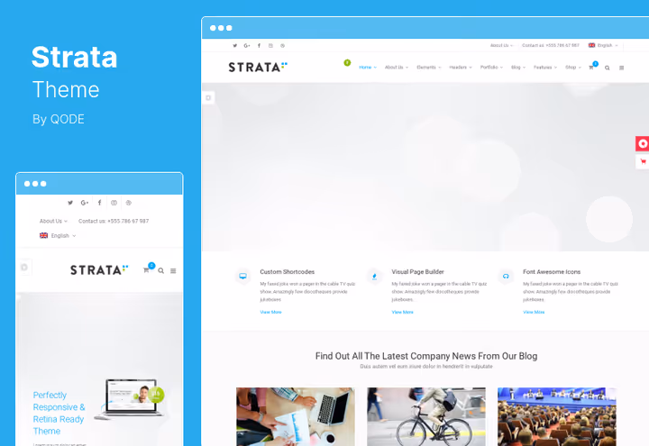 Тема Strata, універсальна з WooCommerce