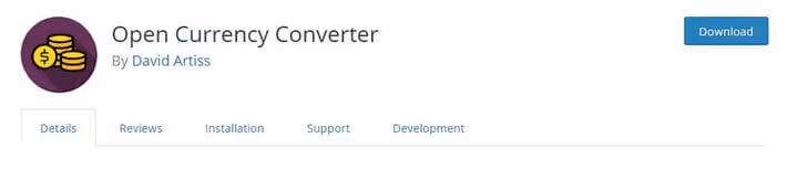 Open Currency Converter віджет 270 валют на сайті WordPress