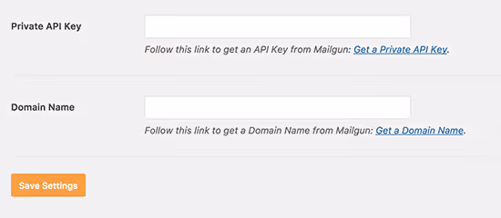 Настройка подключения Mailgun в плагине WP Mail SMTP