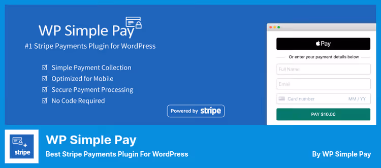 WP Simple Pay-betalingsskjema med Stripe Checkout