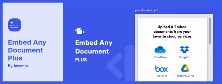 Вбудовування документів із хмари через Embed Any Document Plus