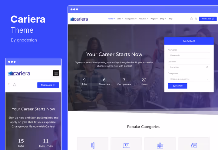 Cariera, kandidatdashboard med CV