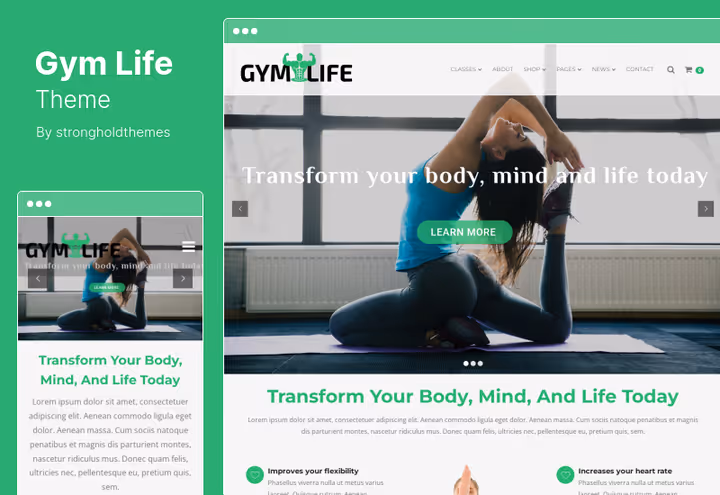 Soodsa GymLife teema koduleht jõusaalile
