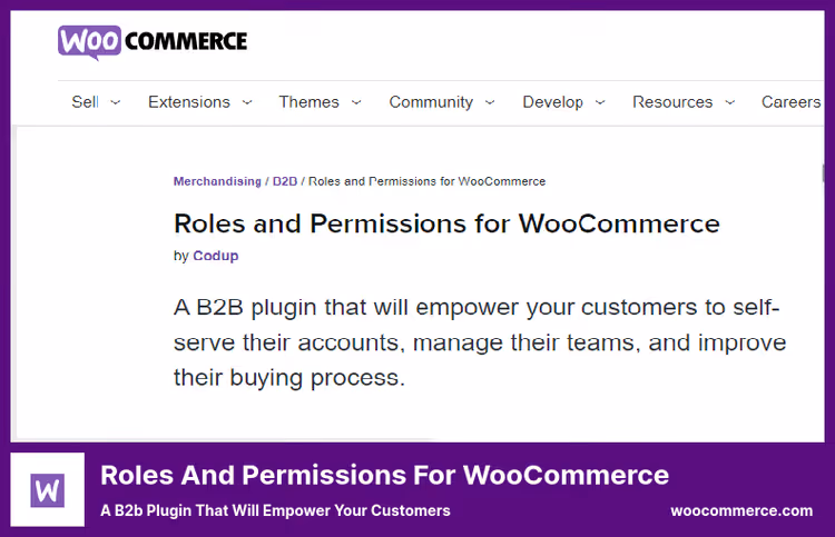 Utvid B2B-roller og -tillatelser for bedriftskontoer og team i WooCommerce