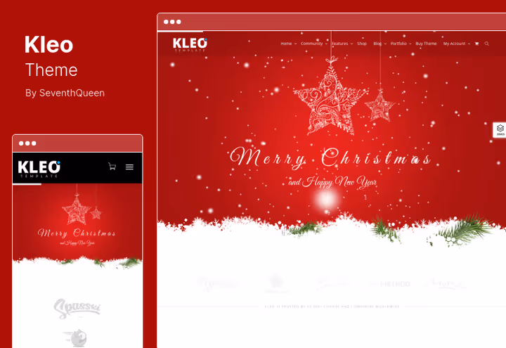 Kleo theme with BuddyPress community and Christmas style