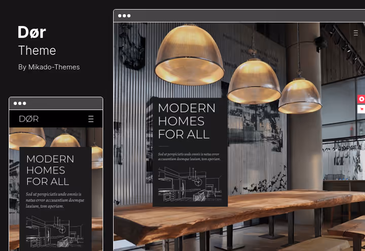Mørk dramatisk Dør-tema design for arkitekturportefølje