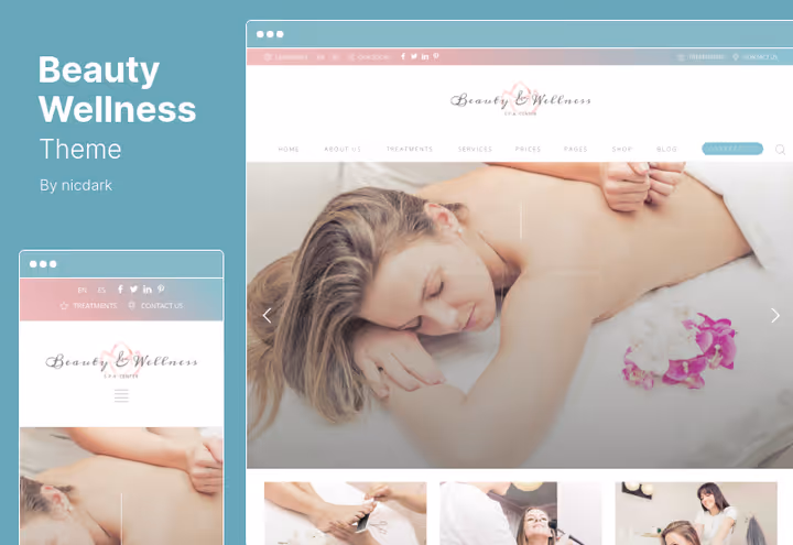 Тема Beauty Wellness для спа-салону та масажного кабінету