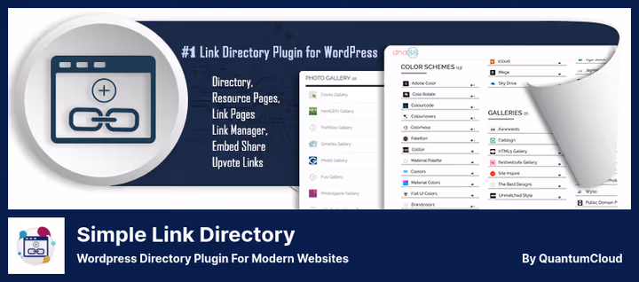 Interface do Simple Link Directory, catálogo de links WordPress