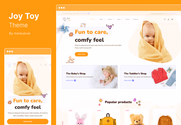 Lyst design av JoyToy-sett for barnebutikk