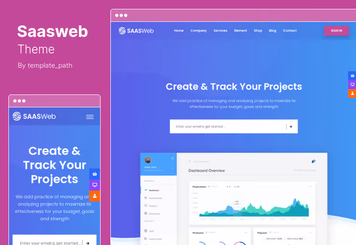 Saasweb blog page with sidebar and gallery