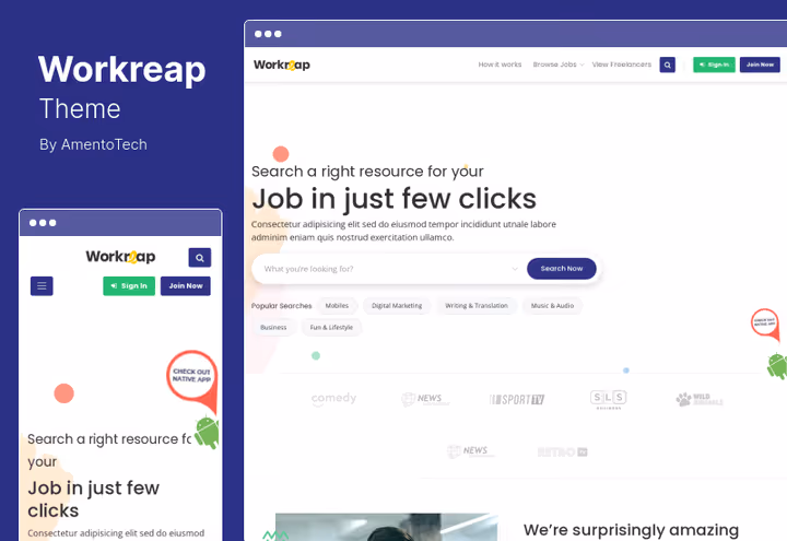Дашборд фрилансера Workreap з активними проектами