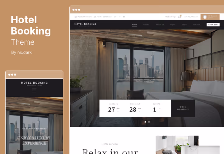 Hotel Booking, tema for romsalg på nett