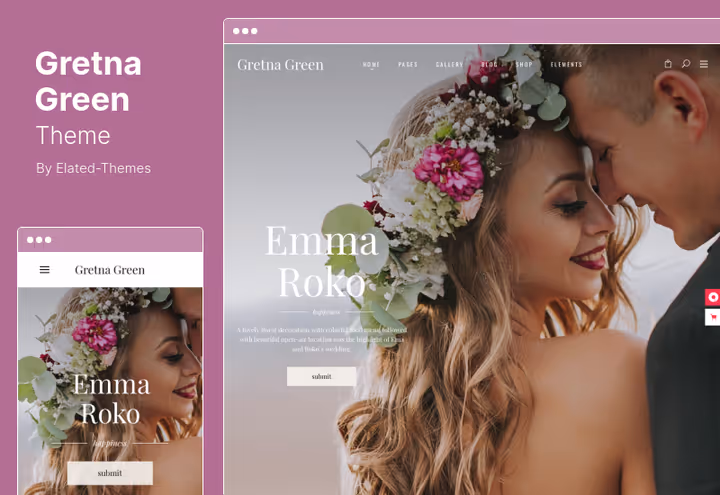 Tema Gretna Green com WPBakery Page Builder e widget do Instagram