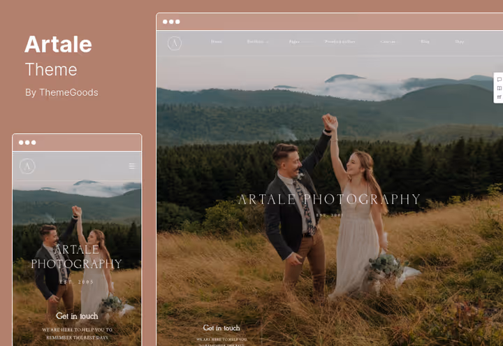 Tema Artale para fotógrafo de casamento com mais de 60 modelos