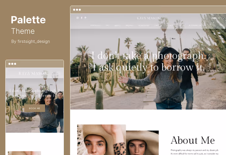 Tema Palette com Galeria de Provas e WooCommerce para fotógrafos