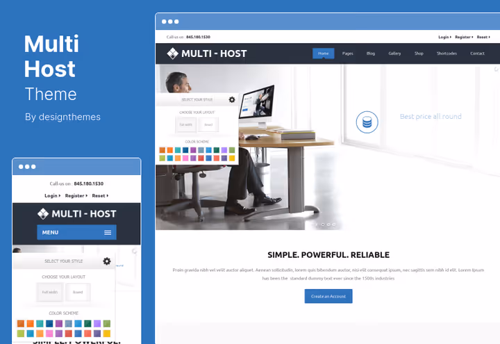Multi Host-tema, hostingnettside med RTL- og WPML-støtte
