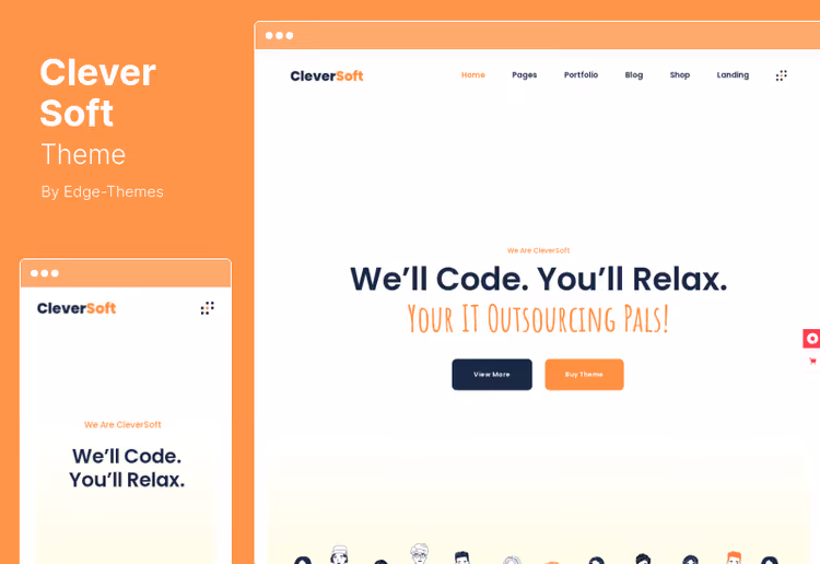 CleverSoft-tema, SaaS og cybersikkerhet, nettsidedesign for hosting