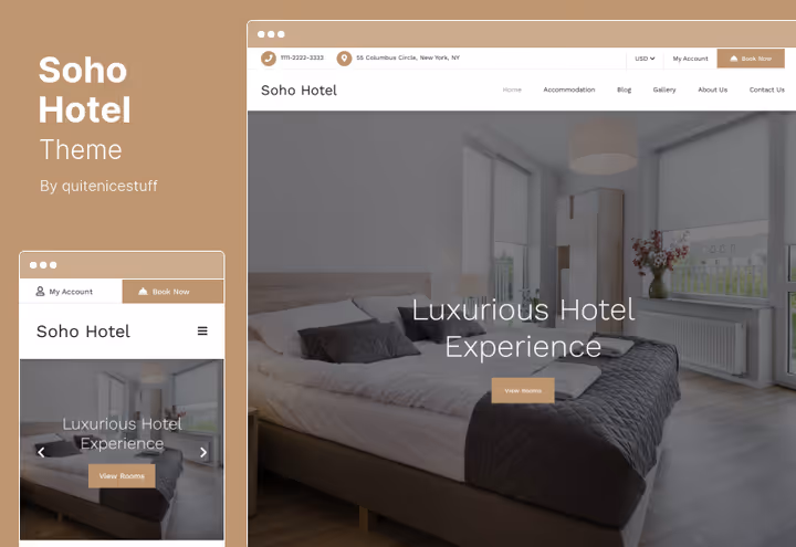Календар бронювання в темі Soho Hotel