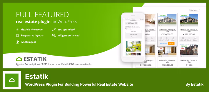 Advanced property search form in Estatik plugin