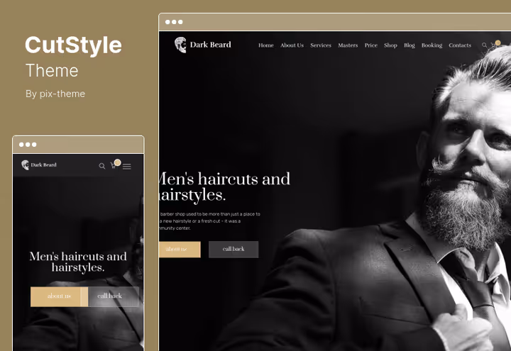 Página de marcações do tema CutStyle com formulário de reserva