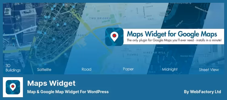 Google Maps-widget i WordPress-sidekolonne
