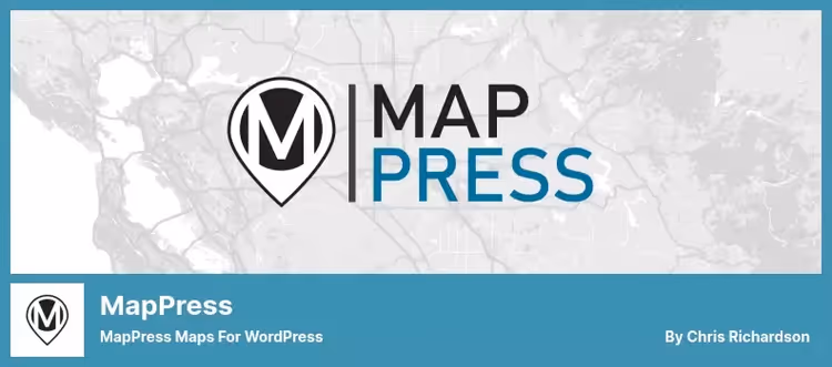 MapPress-kart med markør i WordPress