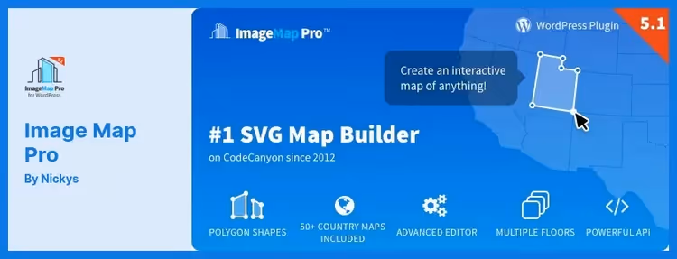 SVG-kart Image Map Pro med interaktive soner