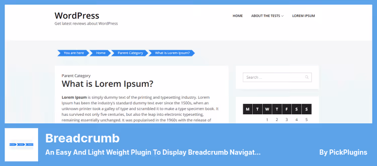 Шорткод хлібних крихт Breadcrumb на сайті